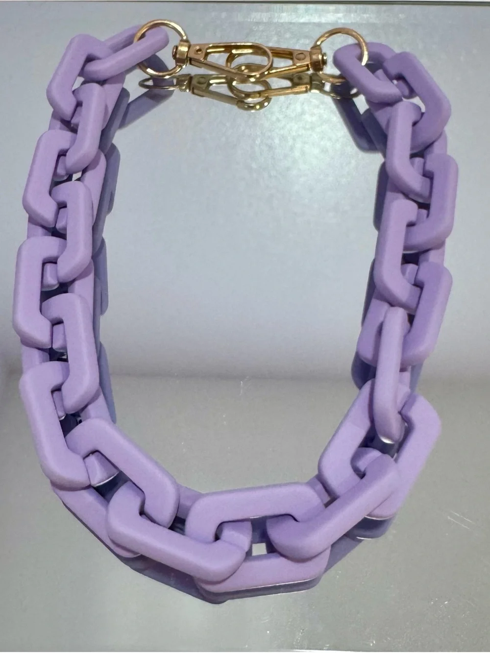 New Lavender Matte Link Bag Chain 18 inches
